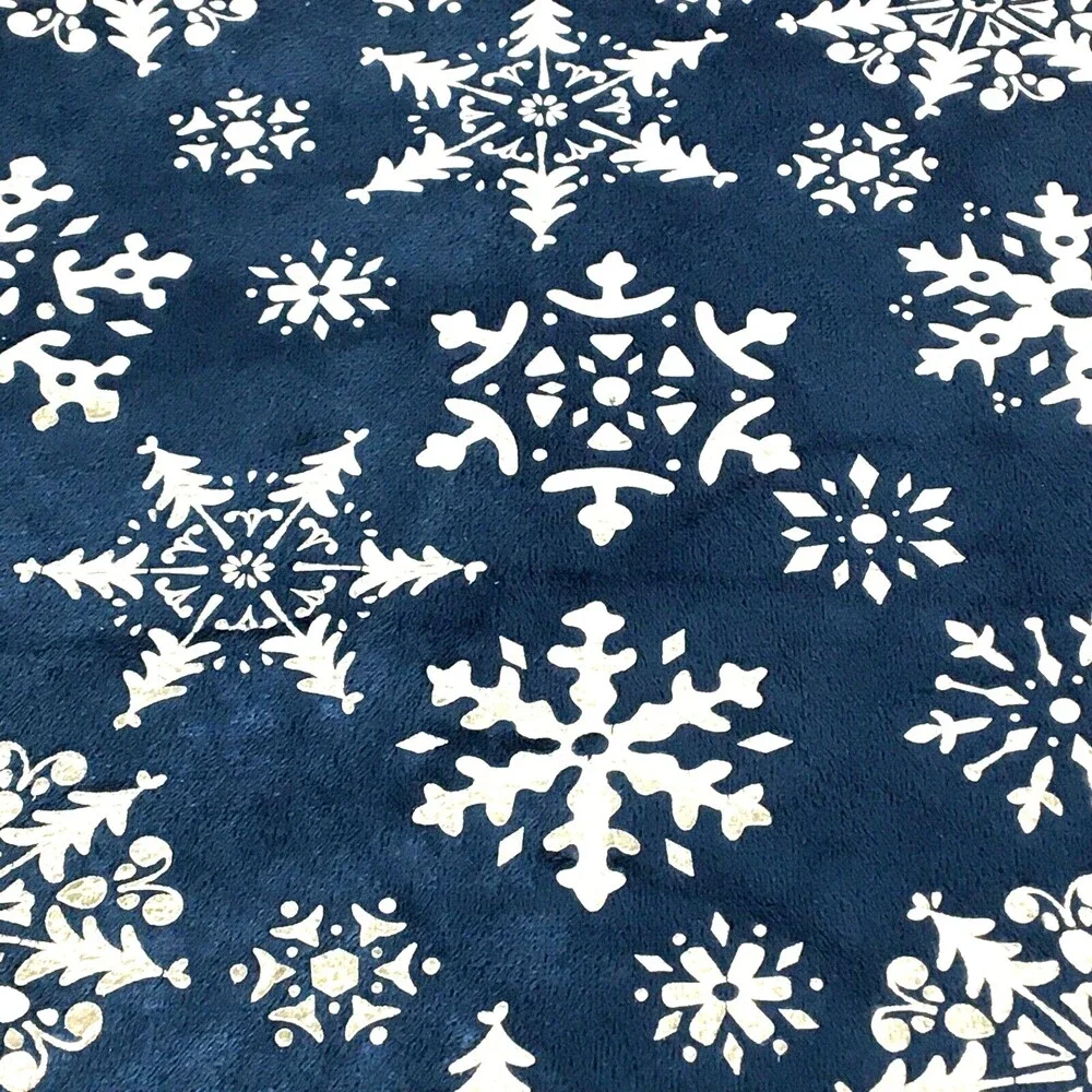 Set Of 2 Christmas Blue Silver Snowflake Decorative Throw Pillow Cover NEW W/TAG